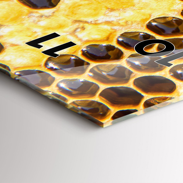 Horloge murale verticale Rayon de miel