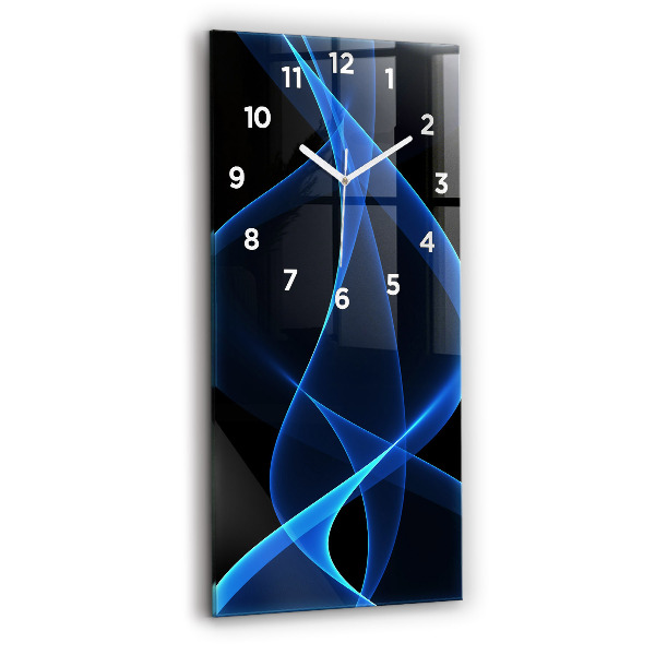 Horloge murale verticale Lignes bleues