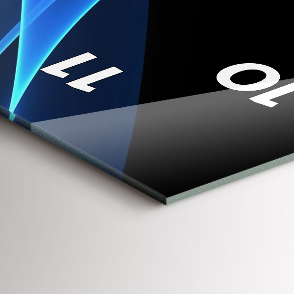 Horloge murale verticale Lignes bleues