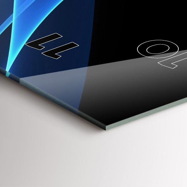 Horloge murale verticale Lignes bleues