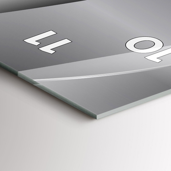 Horloge murale verticale Abstraction argentée