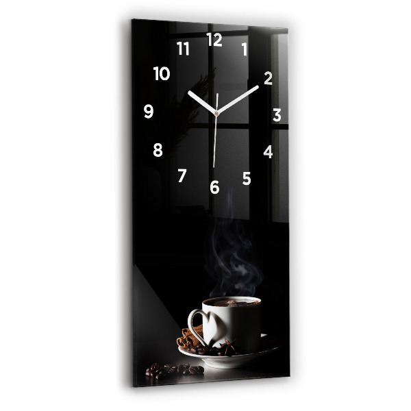 Horloge murale verticale Une tasse de café