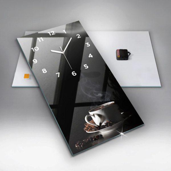 Horloge murale verticale Une tasse de café