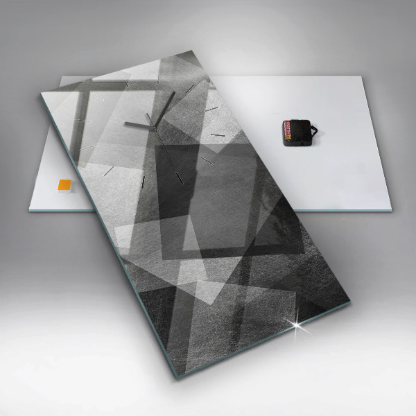 Horloge murale verticale Abstraction géométrique