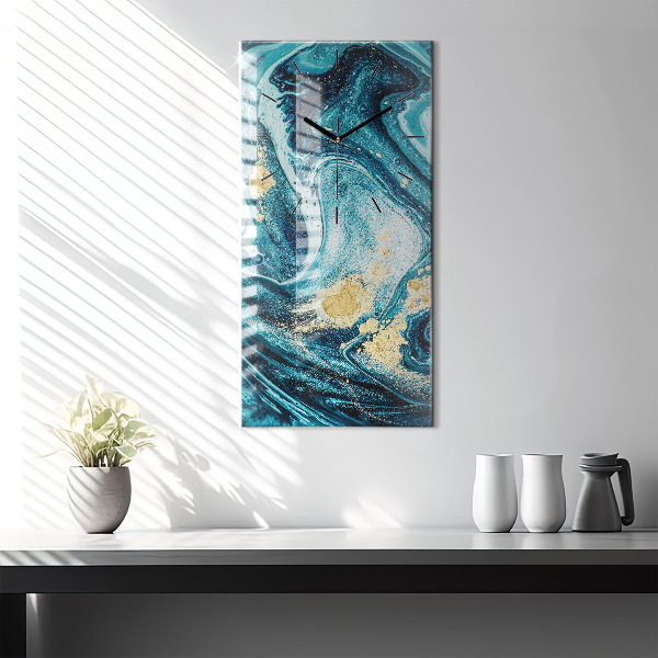 Horloge murale verticale Marbre abstrait