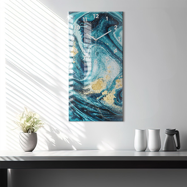 Horloge murale verticale Marbre abstrait