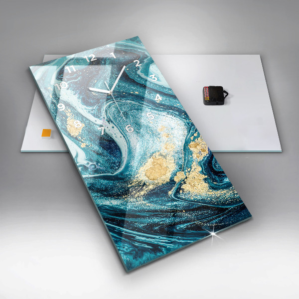 Horloge murale verticale Marbre abstrait