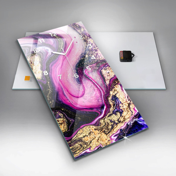 Horloge murale verticale Marbre abstrait