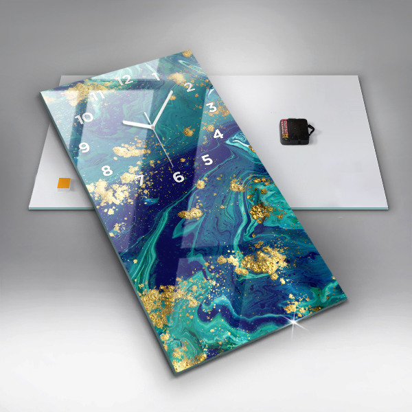 Horloge rectangulaire verticale Abstraction moderne