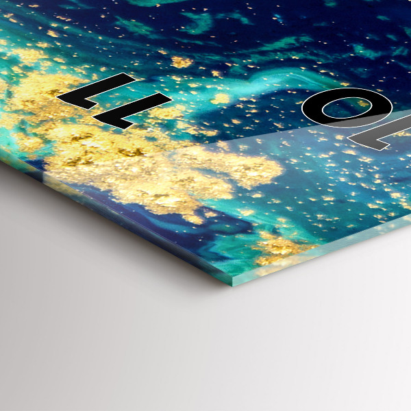 Horloge rectangulaire verticale Abstraction moderne