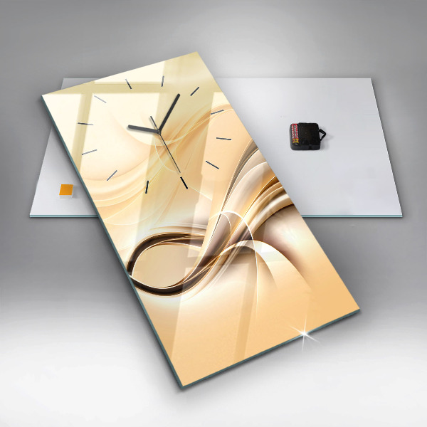 Horloge rectangulaire verticale 'Ondes d''abstraction'