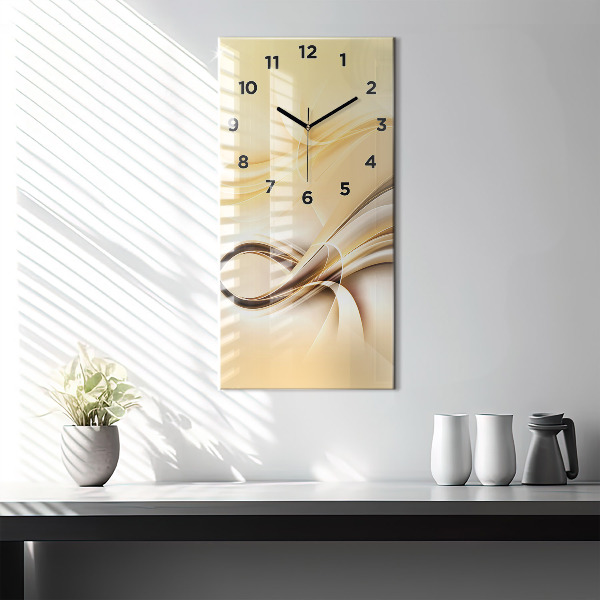 Horloge rectangulaire verticale 'Ondes d''abstraction'