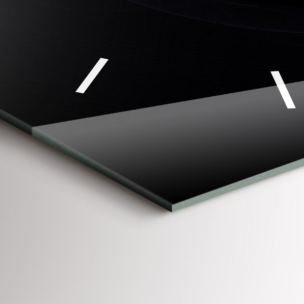 Horloge murale verticale Abstraction violette