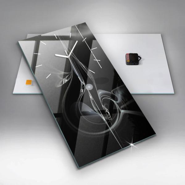 Horloge rectangulaire verticale Fumée abstraite