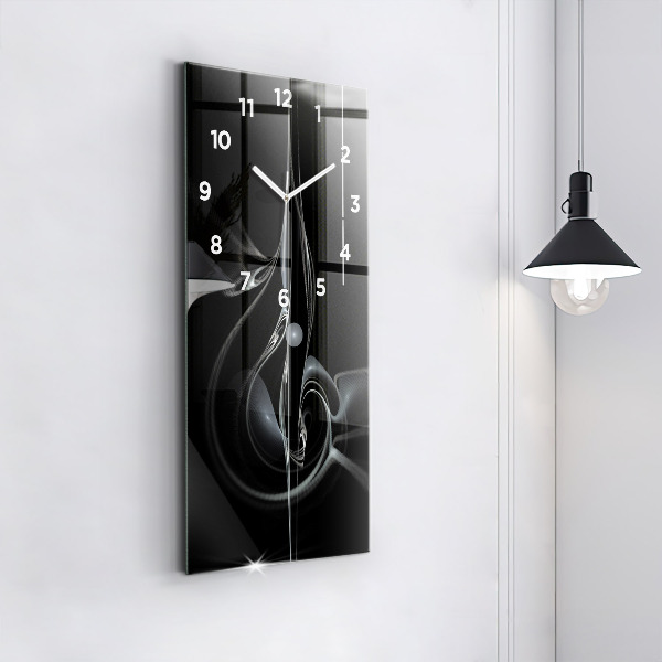Horloge rectangulaire verticale Fumée abstraite