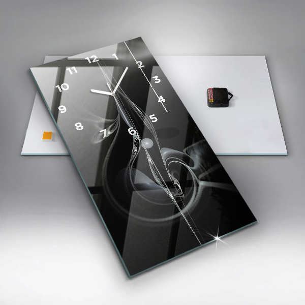 Horloge rectangulaire verticale Fumée abstraite