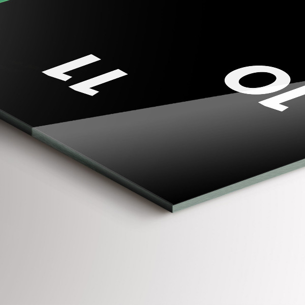 Horloge murale verticale Abstraction verte