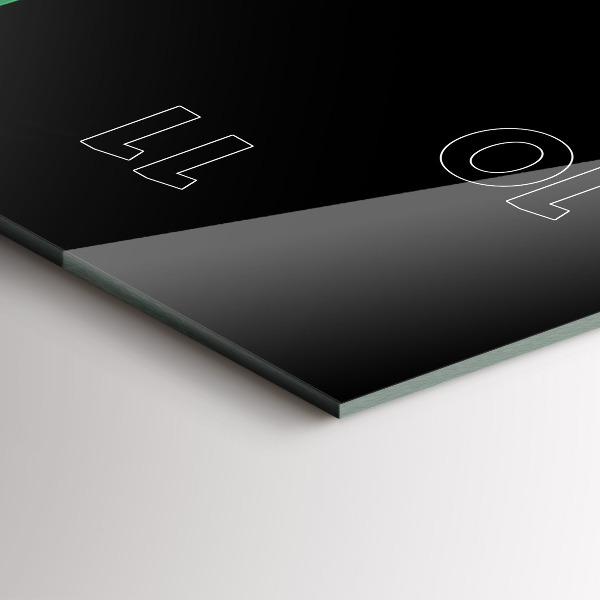 Horloge murale verticale Abstraction verte