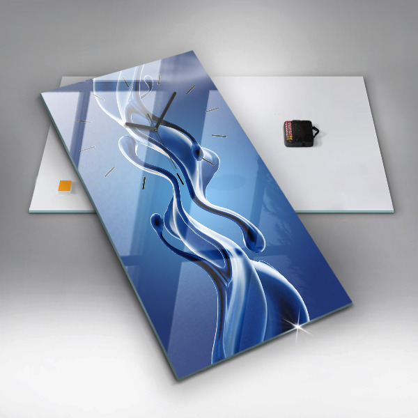 Horloge murale verticale Abstraction liquide