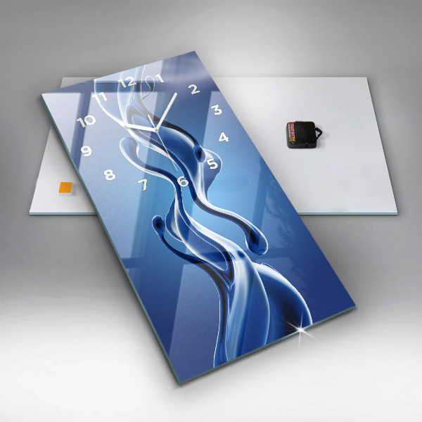 Horloge murale verticale Abstraction liquide