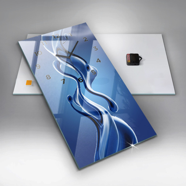 Horloge murale verticale Abstraction liquide