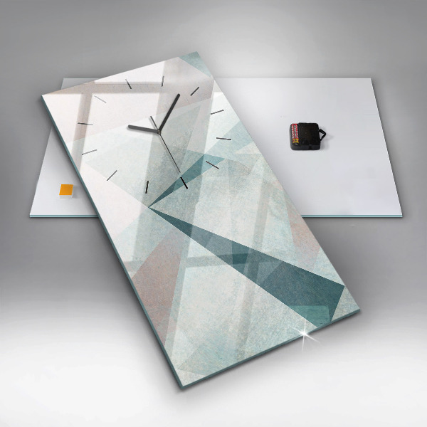 Horloge rectangulaire verticale Texture abstraite de triangles