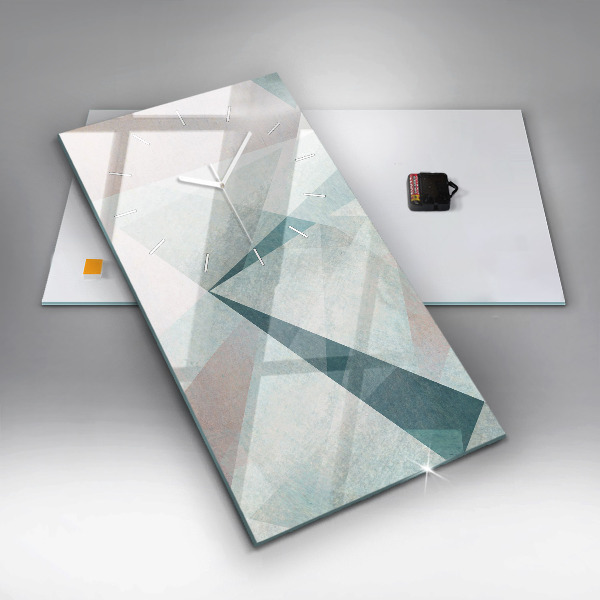 Horloge rectangulaire verticale Texture abstraite de triangles