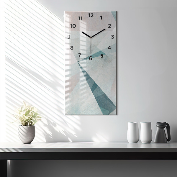 Horloge rectangulaire verticale Texture abstraite de triangles
