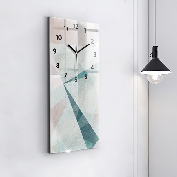 Horloge rectangulaire verticale Texture abstraite de triangles