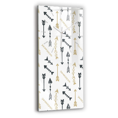 Horloge rectangulaire verticale Motif hipster géométrique