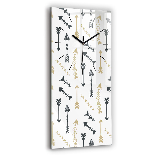 Horloge rectangulaire verticale Motif hipster géométrique