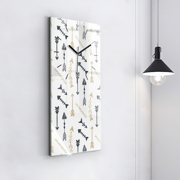 Horloge rectangulaire verticale Motif hipster géométrique