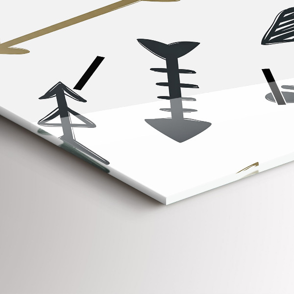 Horloge rectangulaire verticale Motif hipster géométrique