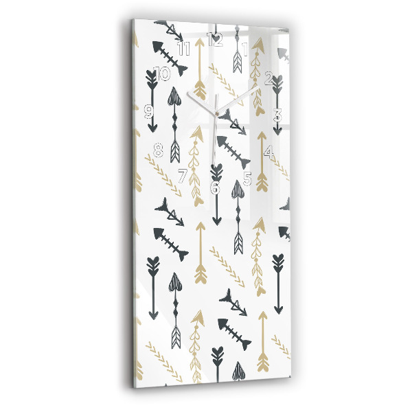 Horloge rectangulaire verticale Motif hipster géométrique