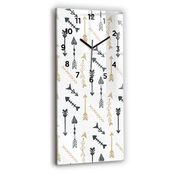 Horloge rectangulaire verticale Motif hipster géométrique