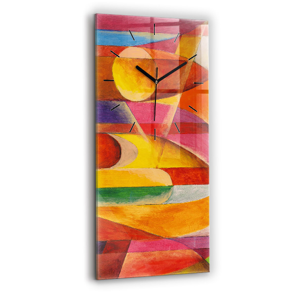 Horloge rectangulaire verticale Art Décoration Abstraction