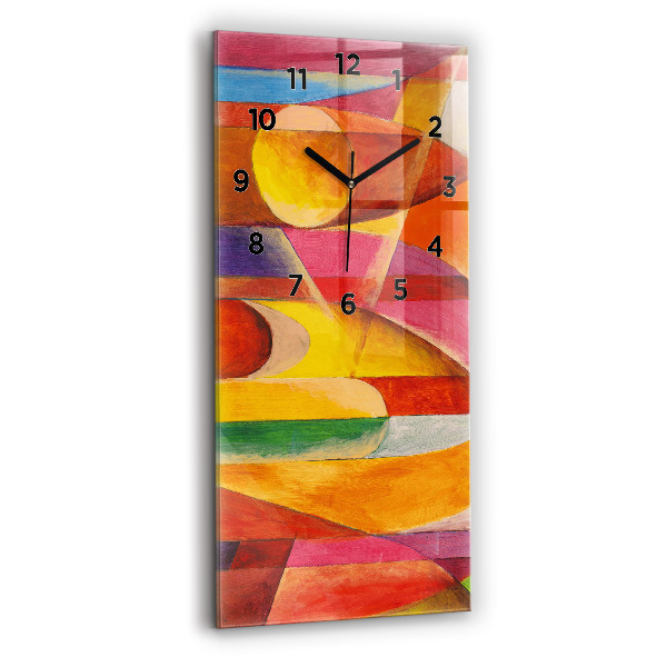 Horloge rectangulaire verticale Art Décoration Abstraction