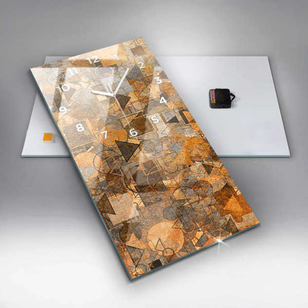 Horloge rectangulaire verticale Formes géométriques