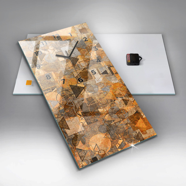 Horloge rectangulaire verticale Formes géométriques