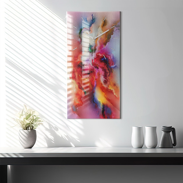 Horloge rectangulaire verticale Peinture renversée