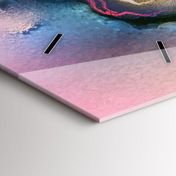 Horloge rectangulaire verticale Peinture renversée