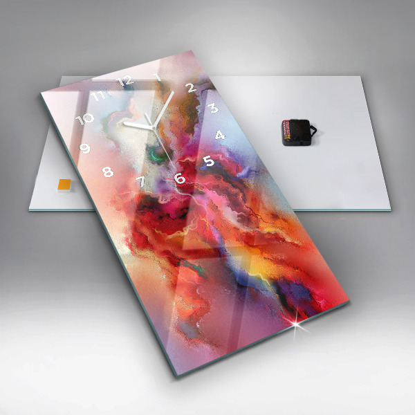 Horloge rectangulaire verticale Peinture renversée