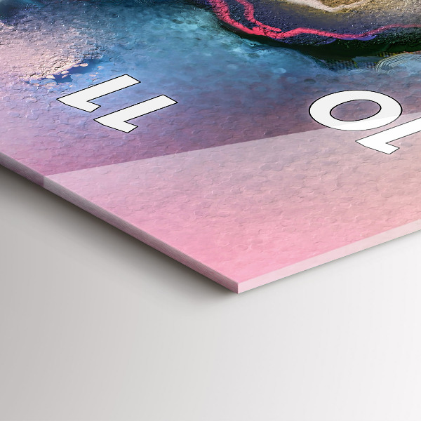 Horloge rectangulaire verticale Peinture renversée