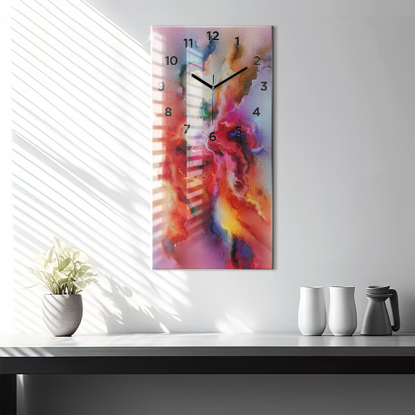 Horloge rectangulaire verticale Peinture renversée