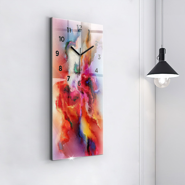 Horloge rectangulaire verticale Peinture renversée