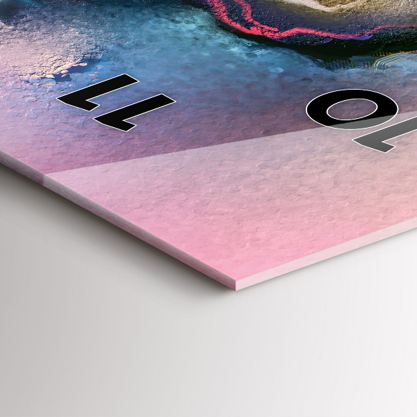 Horloge rectangulaire verticale Peinture renversée