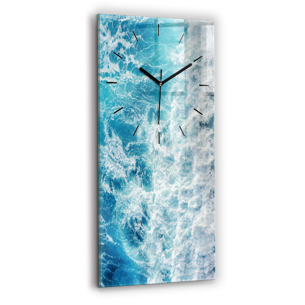 Horloge rectangulaire verticale 'Vagues de l''océan'