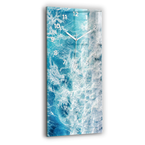 Horloge rectangulaire verticale 'Vagues de l''océan'