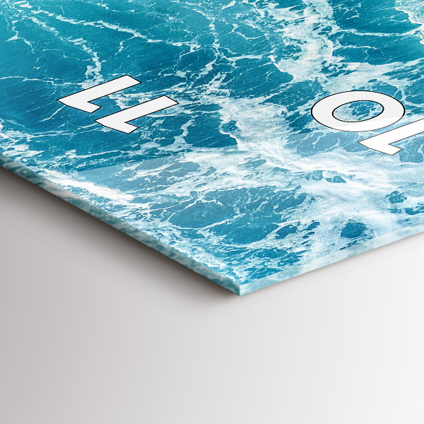 Horloge rectangulaire verticale 'Vagues de l''océan'