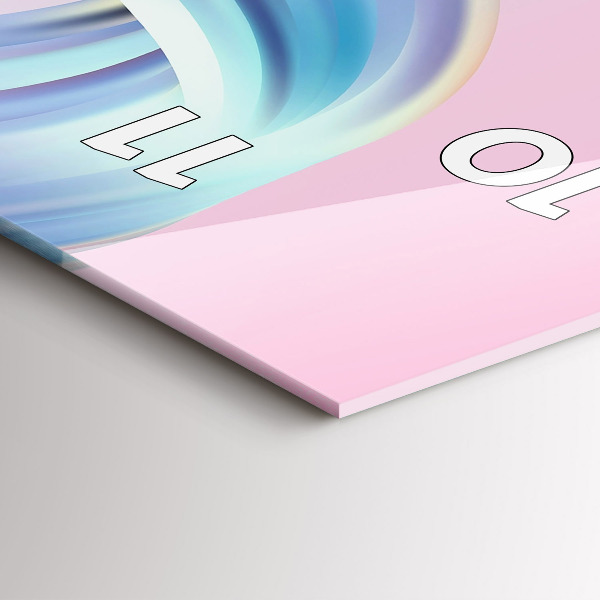 Horloge murale verticale Abstraction de vague pastel